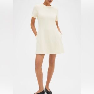 Theory Short Crepe Cream Elegant Dress Brand New!